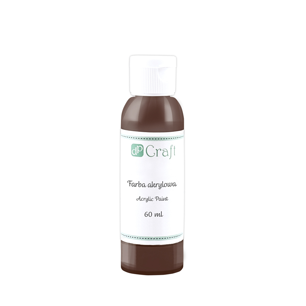 Farba akrylowa, 60 ml - ciemnobrązowy | biuroweokazje.pl | Kup w sekundę!
