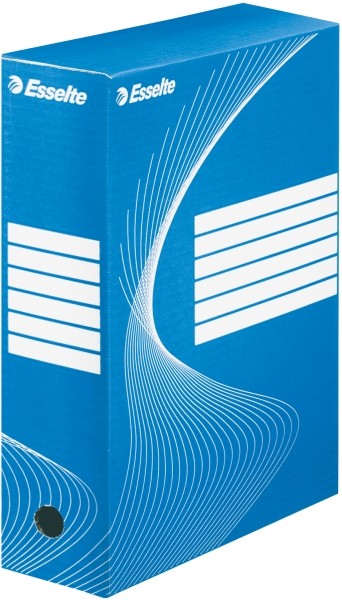 Pudełka archiwizacyjne boxy 100 mm, pojemność 1000 kartek, niebieski - pojemnik do | biuroweokazje.pl | Kup wygodnie!