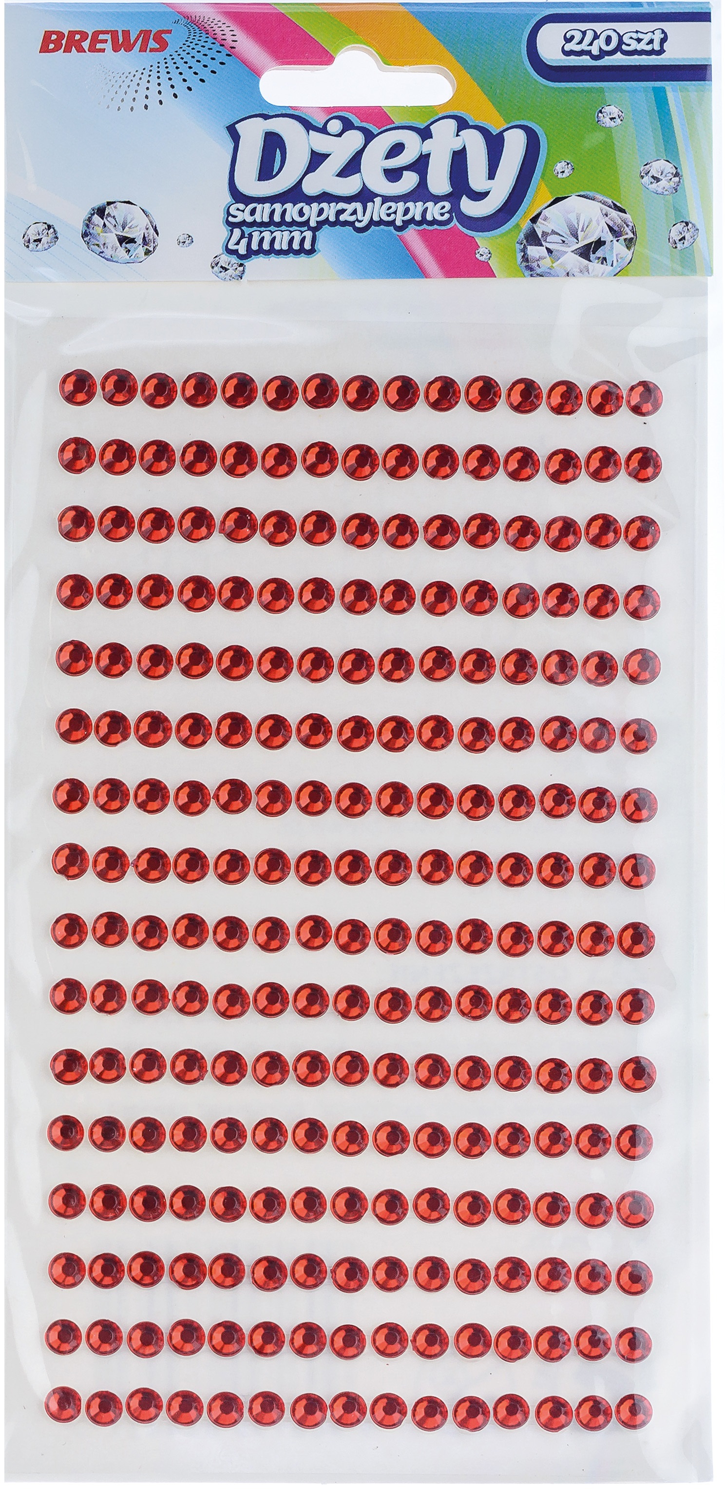 Dżety samoprzylepne 4 mm ds12 czerwone | biuroweokazje.pl | Zamów bez zwłoki!