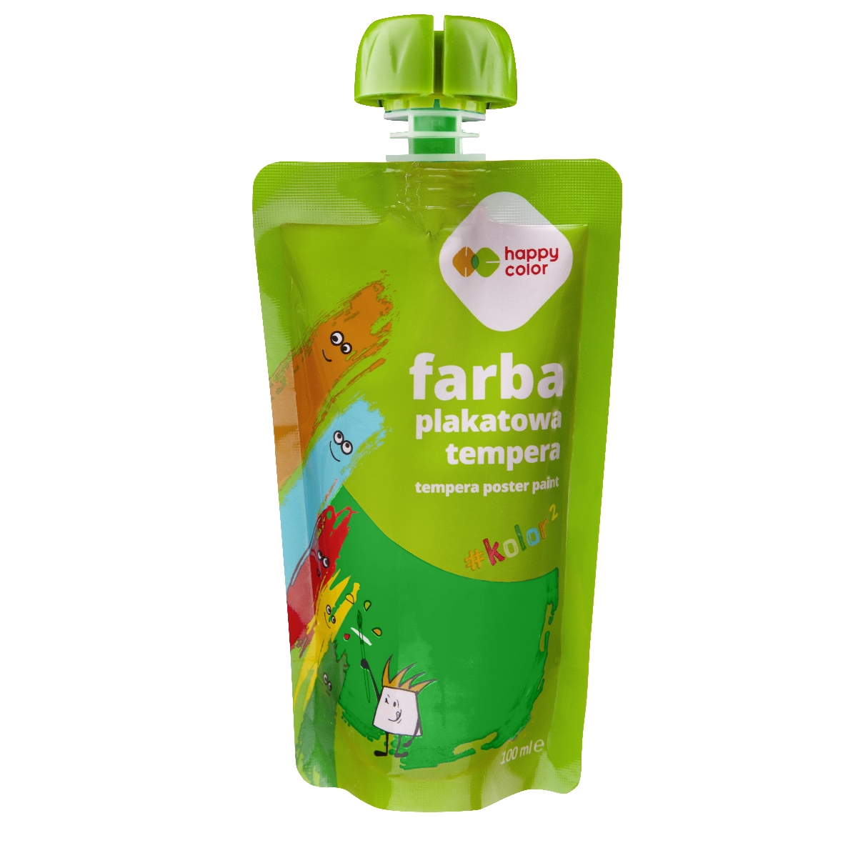Farba plakatowa tempera w saszetce 100 ml zielona | biuroweokazje.pl | Zamów korzystnie!