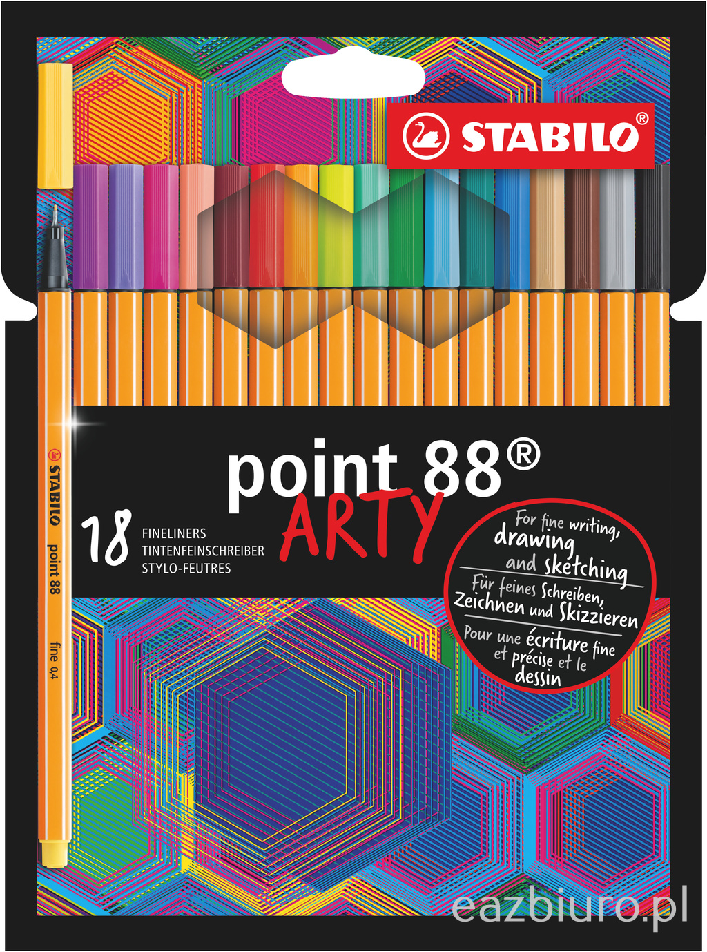 Zestaw Stabilo cienkopis 18 szt. w pudełku ar | biuroweokazje.pl | Wybierz bestseller