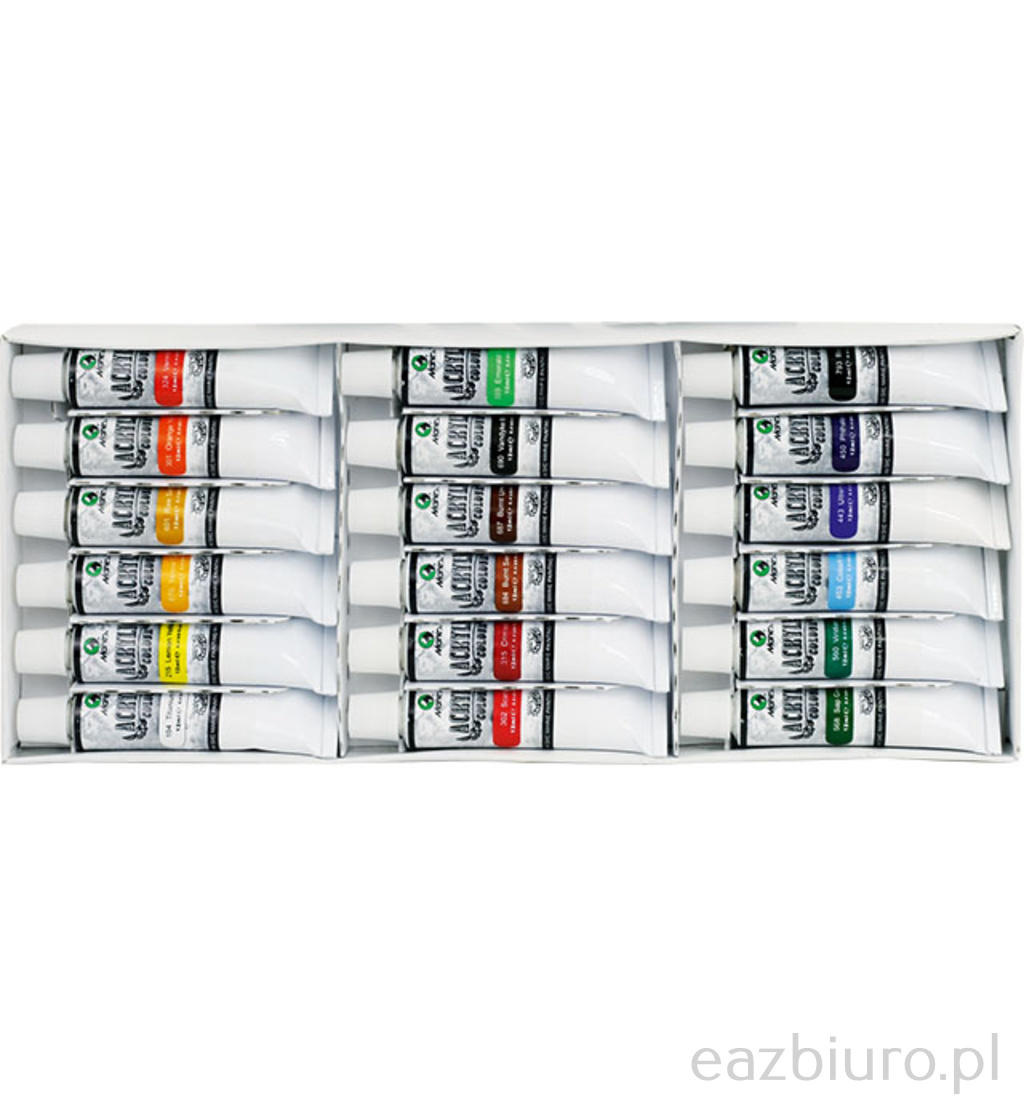 Farby akrylowe 18 kolorów 12 ml 818b | biuroweokazje.pl | Zamów z gwarancją!