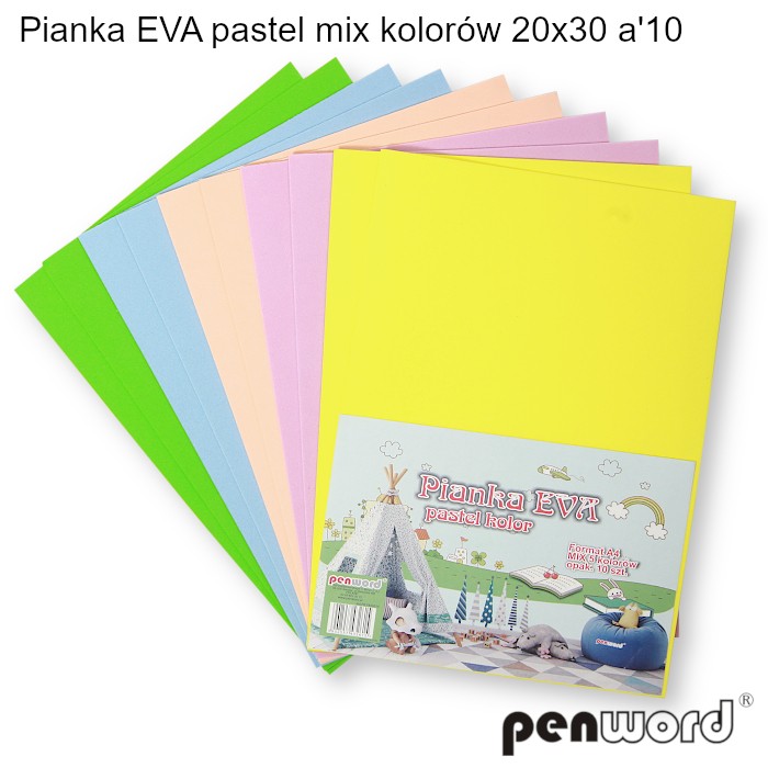 Pianka eva pastel mix kolorów 20x30 a'10 | biuroweokazje.pl | Kup od razu!