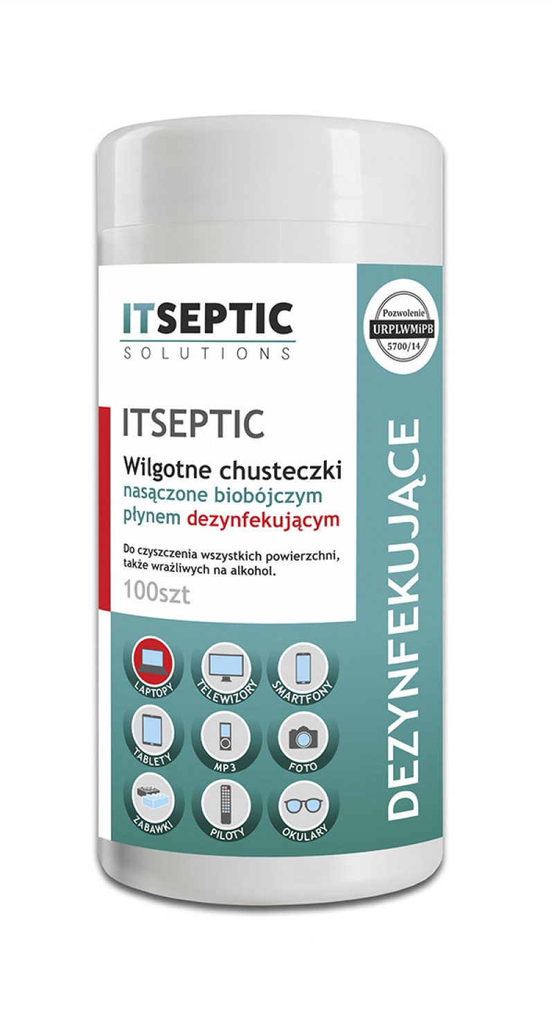 Chusteczki czyszcząco-dezynfekujące itseptic, du | biuroweokazje.pl | Postaw na sprawdzone rozwiązanie