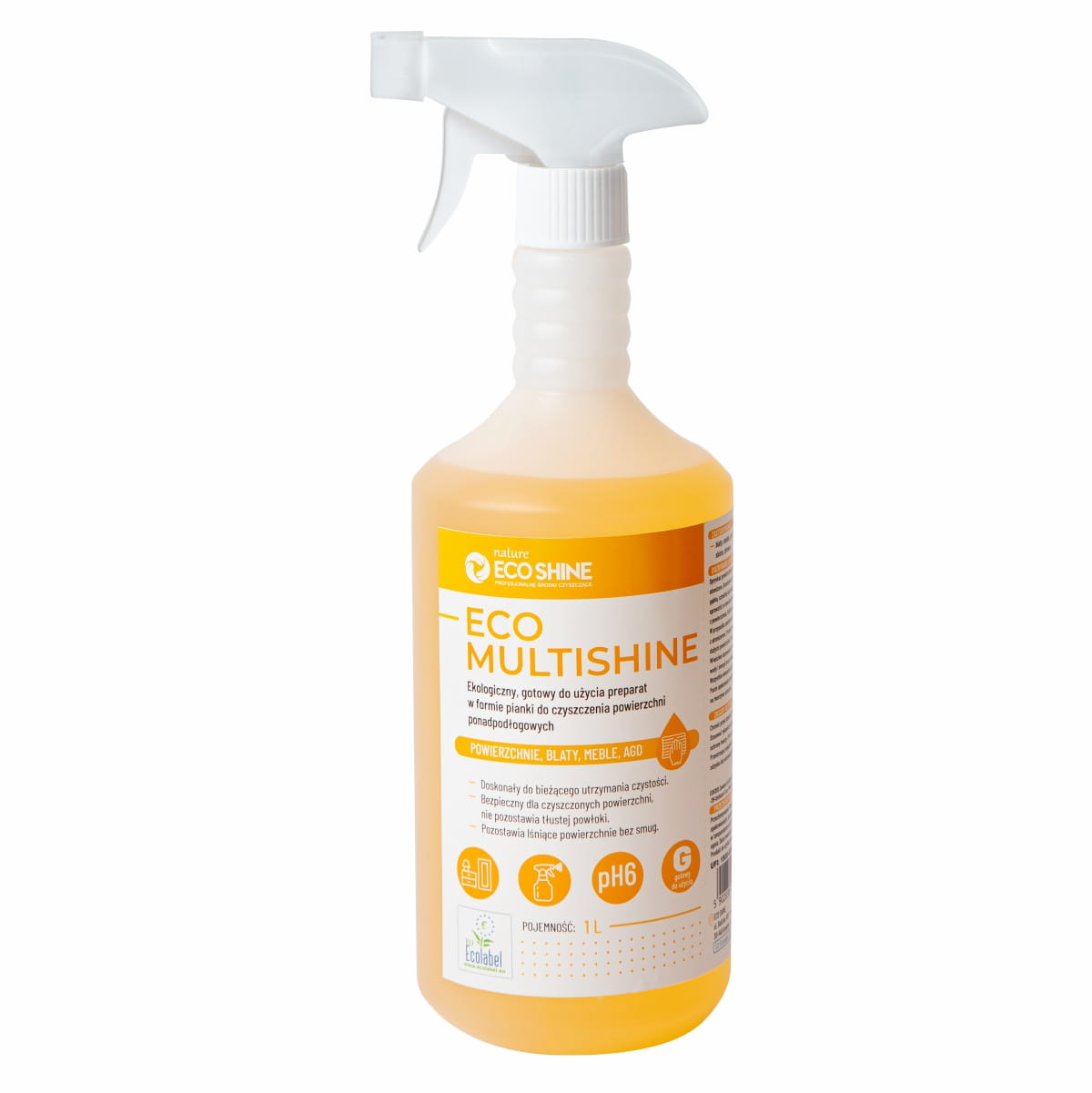 Eco Shine eco multishine 1 l ekologiczny preparat w formie pianki do czyszczenia | biuroweokazje.pl | Wybierz najlepsze!
