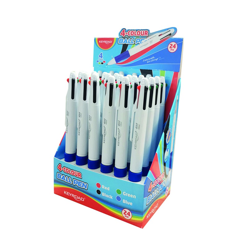 Długopis kulkowy KEYROAD, 4-kolorowy, display | biuroweokazje.pl | Zamów rozsądnie!
