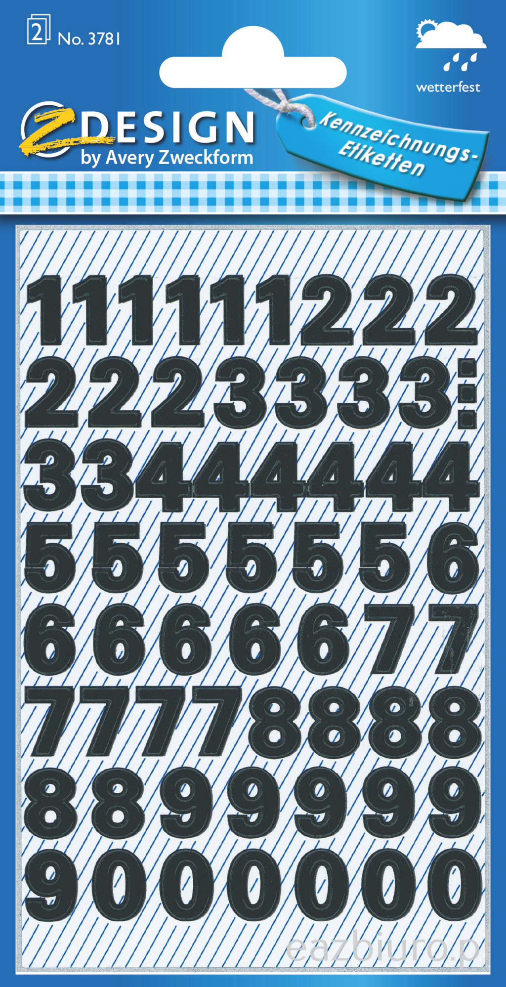 Cyfry (38 pkt./95 mm) czarne - wodoo | biuroweokazje.pl | Odbierz swoją okazję