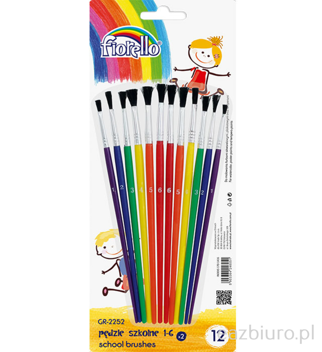 Pędzle Grand zestaw 12 sztuk 2252-12 | biuroweokazje.pl | Kup wygodnie!