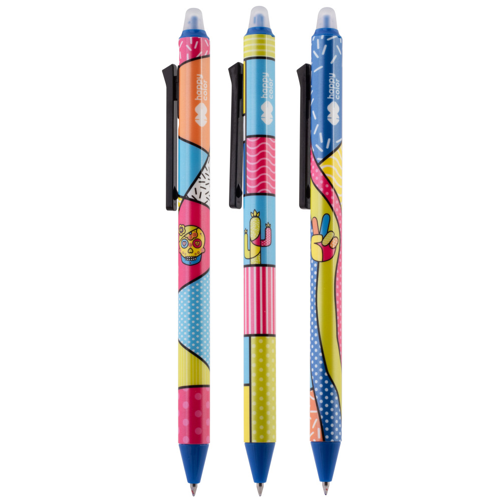 Długopis automatyczny wymazywalny niebieski pop 0,5 mm Happy Color | biuroweokazje.pl | Zamów taniej!