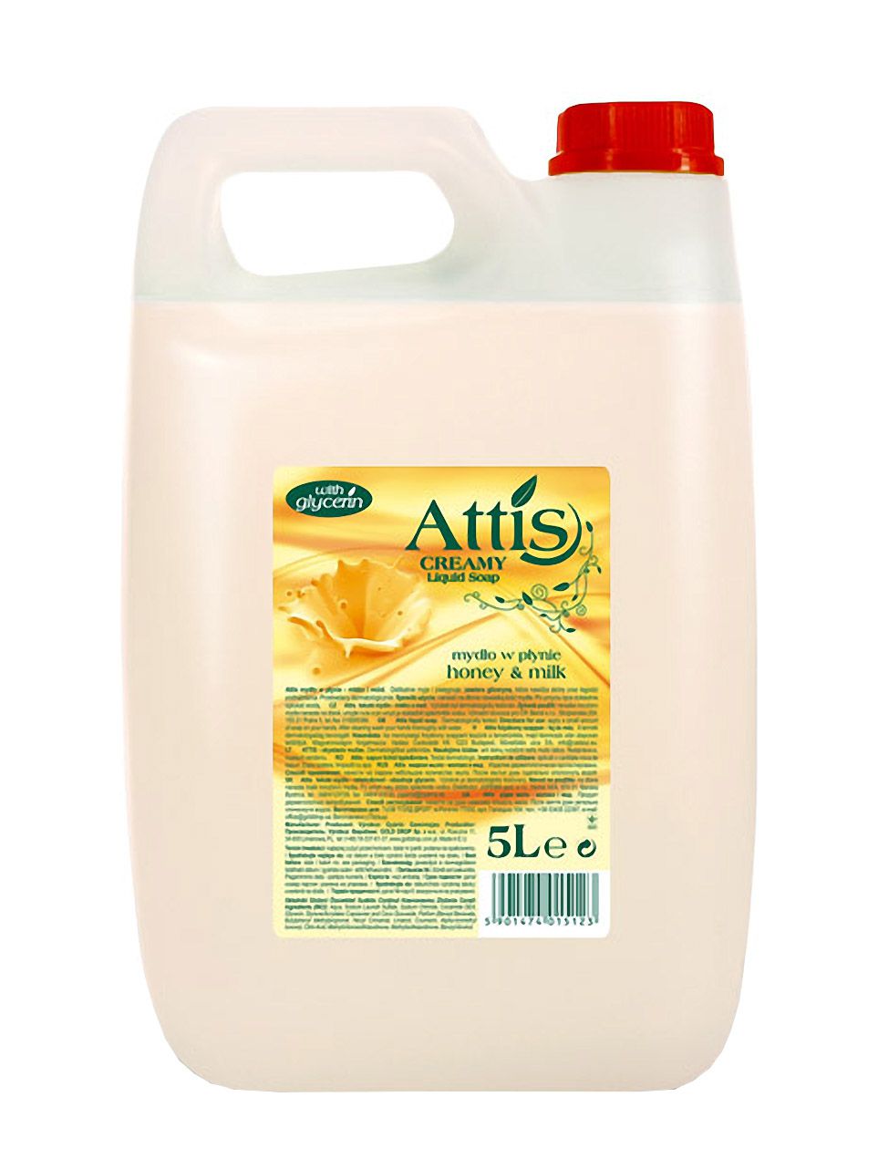 Mydło 5 l z gliceryną attis creamy | biuroweokazje.pl | Zamów szybko!