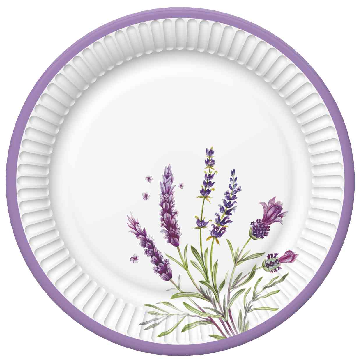 Talerzyki papierowe Lavender Twigs zestaw 8 sztuk. O 22,7 270 [g m2] | biuroweokazje.pl | Kup pewnie!