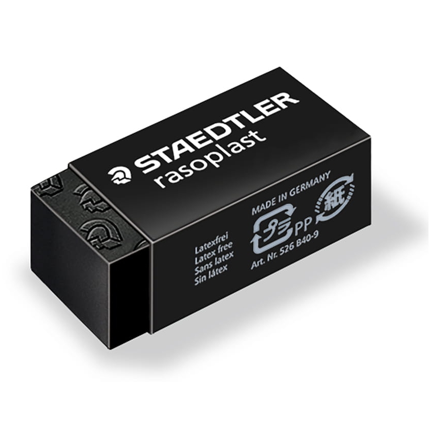 Gumka do gumowania czarna raso Plast Staedtler 33x16x13 mm | biuroweokazje.pl | Nie czekaj!