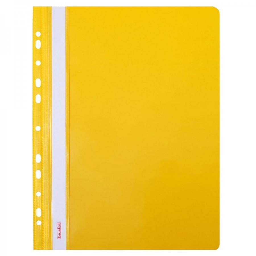 Skoroszyt Plastikowy oczkowy miękki żółty | biuroweokazje.pl | Skorzystaj dziś!