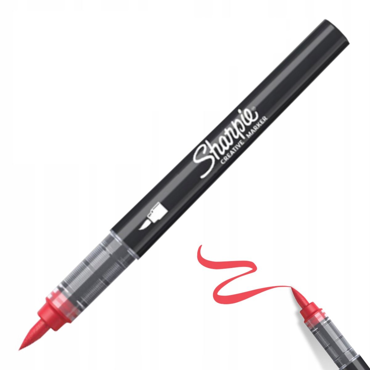 Sharpie kreatywny marker akrylowy brushpen red (czerwony) | biuroweokazje.pl | Weź zanim zniknie!