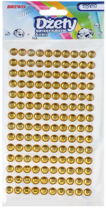 Dżety samoprzylepne Brewis 6 mm złoty | biuroweokazje.pl | Kliknij i kup!