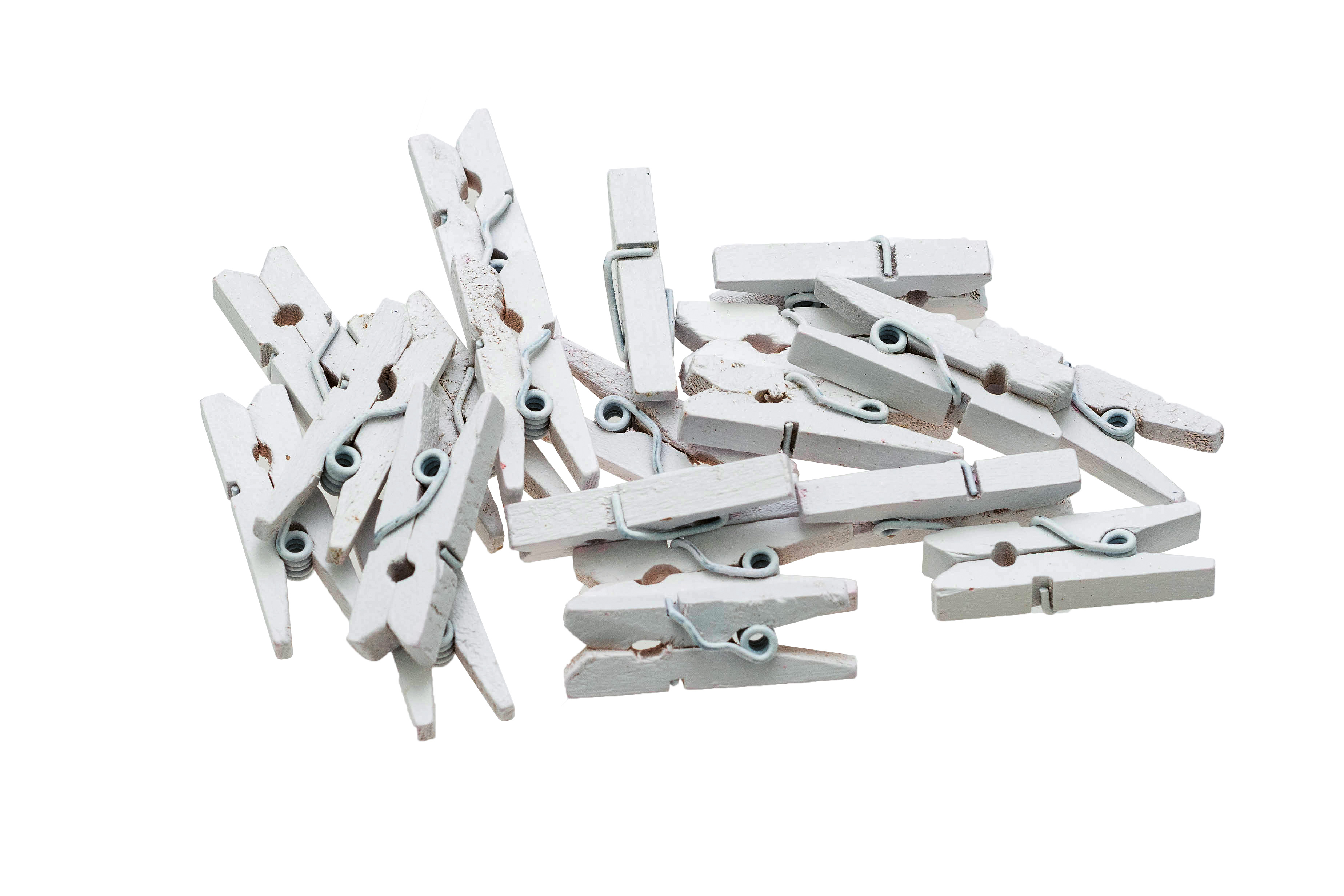 Klamerki ozdobne 2,5 cm białe zestaw 20 sztuk | biuroweokazje.pl | Skorzystaj z rabatu!