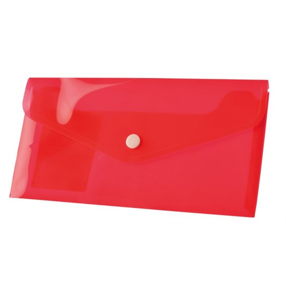 Koperta pp na zatrzask DL czerwona Tetis | biuroweokazje.pl | Kliknij i kup!