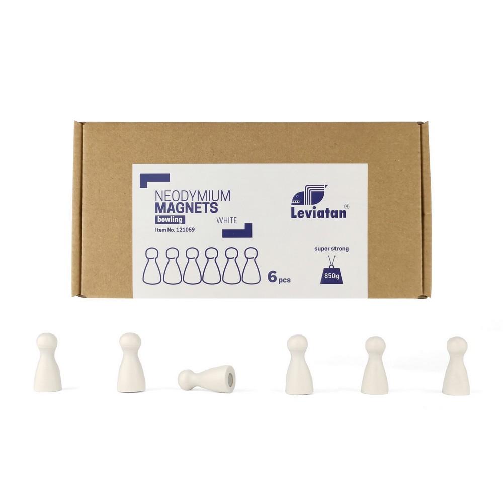 Magnesy neo Dymowe bowling białe zestaw 6 sztuk. | biuroweokazje.pl | Działaj śmiało!