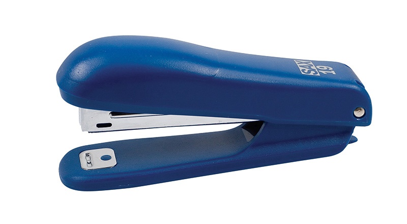 Zszywacz Sax19, zszywa do 10 kartek, zintegrowany rozszywacz, niebieski | biuroweokazje.pl | Kup teraz!
