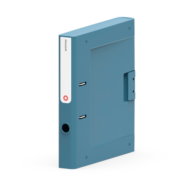 Segregator new binder Moxom, Plastikowy, A4 50 mm, szaro-niebieski | biuroweokazje.pl | Zyskaj więcej!