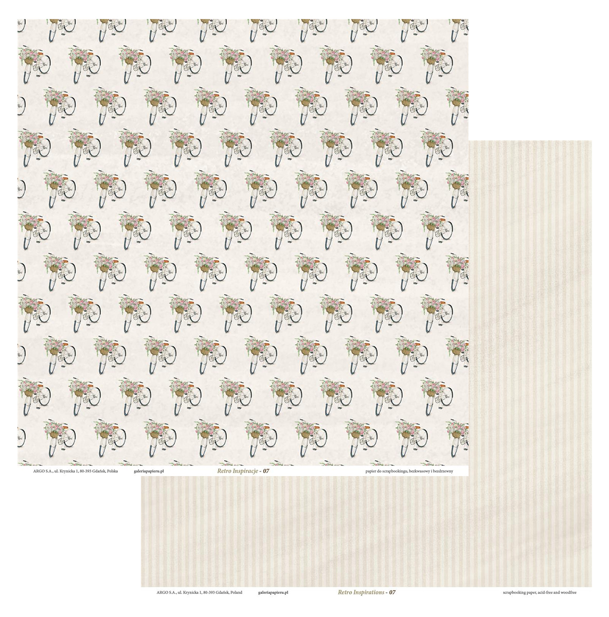 Papier scrapbookingowy dwustronny retro inspiracje-07 200 g/m2 zestaw 5 sztuk. | biuroweokazje.pl | Kup skutecznie!