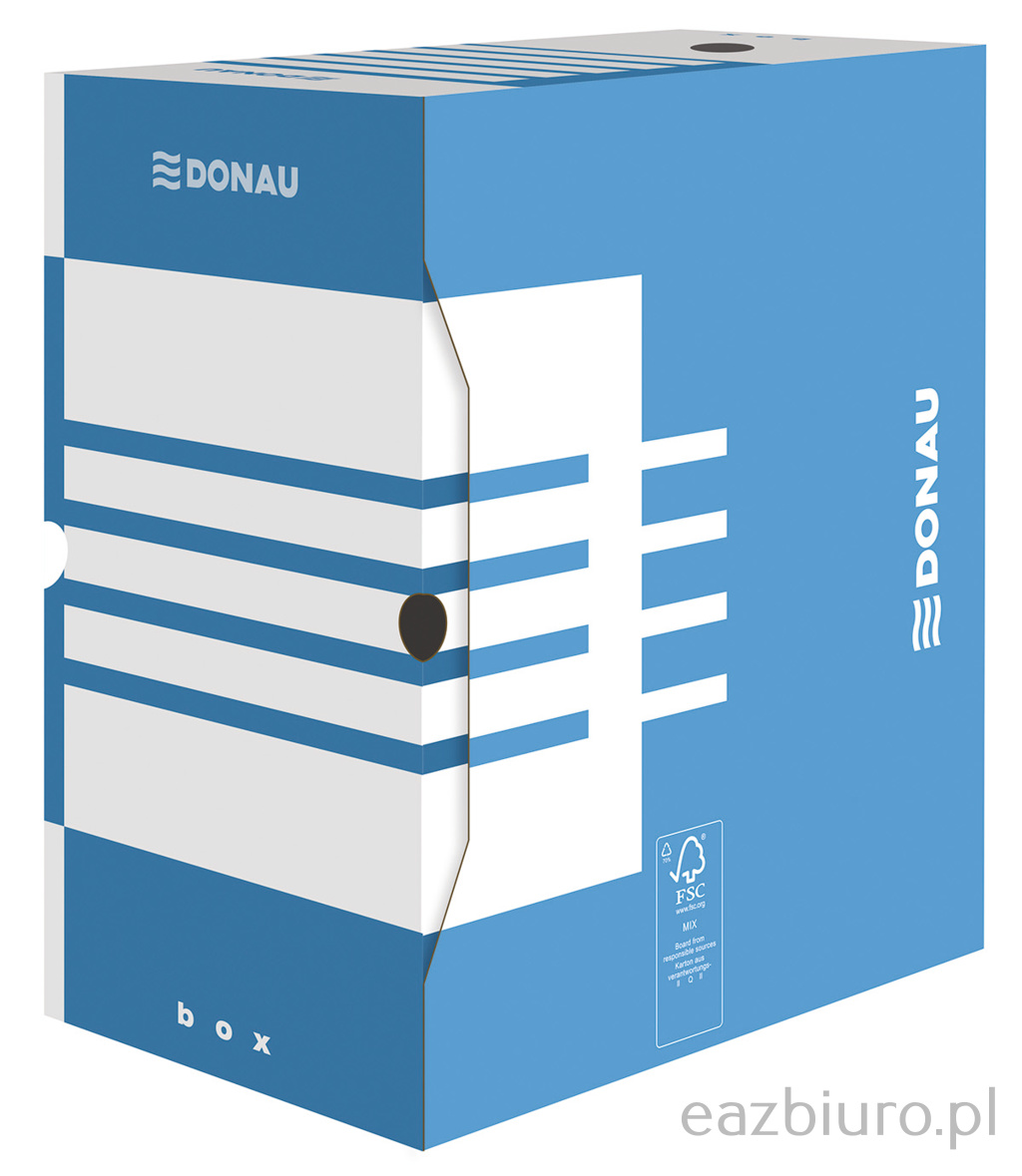 Pojemnik do archiwizacji Donau 155 mm niebieski | biuroweokazje.pl | Zamów bezpiecznie!