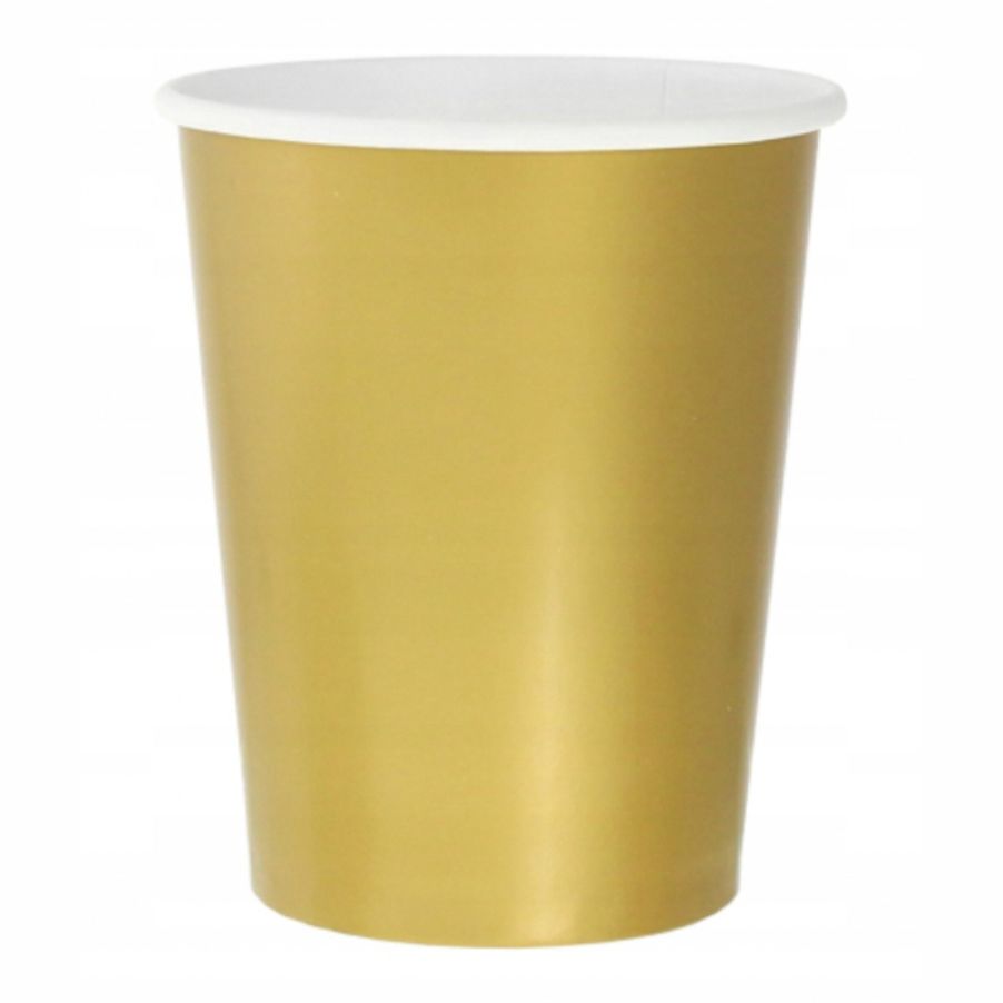 Kubki papierowe SUP Gold zestaw 8 sztuk. - 250 ml POLMAK | biuroweokazje.pl | Zamów szybko!
