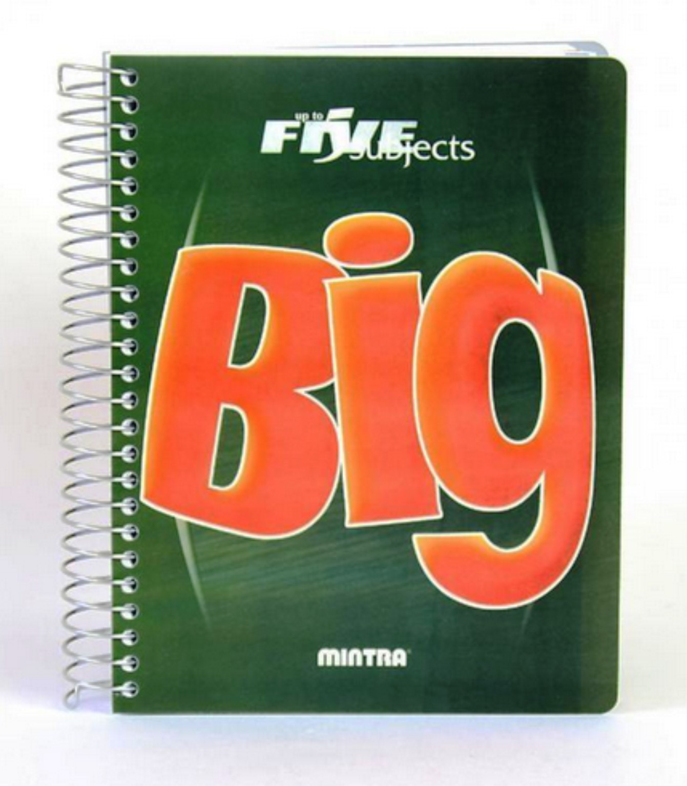 Kołonotatnik big, format A5, 160 kartek 80 g/m2, przekładki 4x40, linie, ciemnozielony | biuroweokazje.pl | Kliknij i kup!