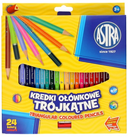 Kredki ołówkowe 24 kolory Astra | biuroweokazje.pl | Zamów online!