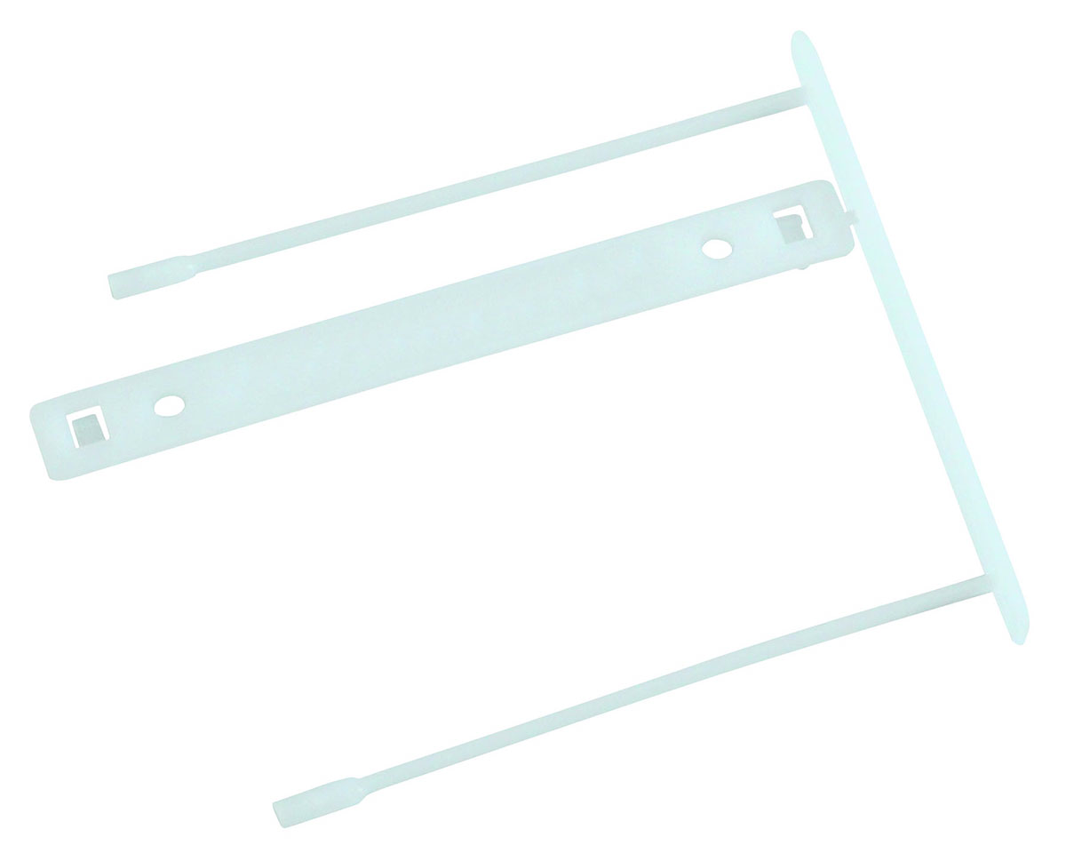 Klipsy archiwizacyjne Q-Connect z-clip, grubość pliku max. 7 cm, biały | biuroweokazje.pl | Kup wyjątkowo!