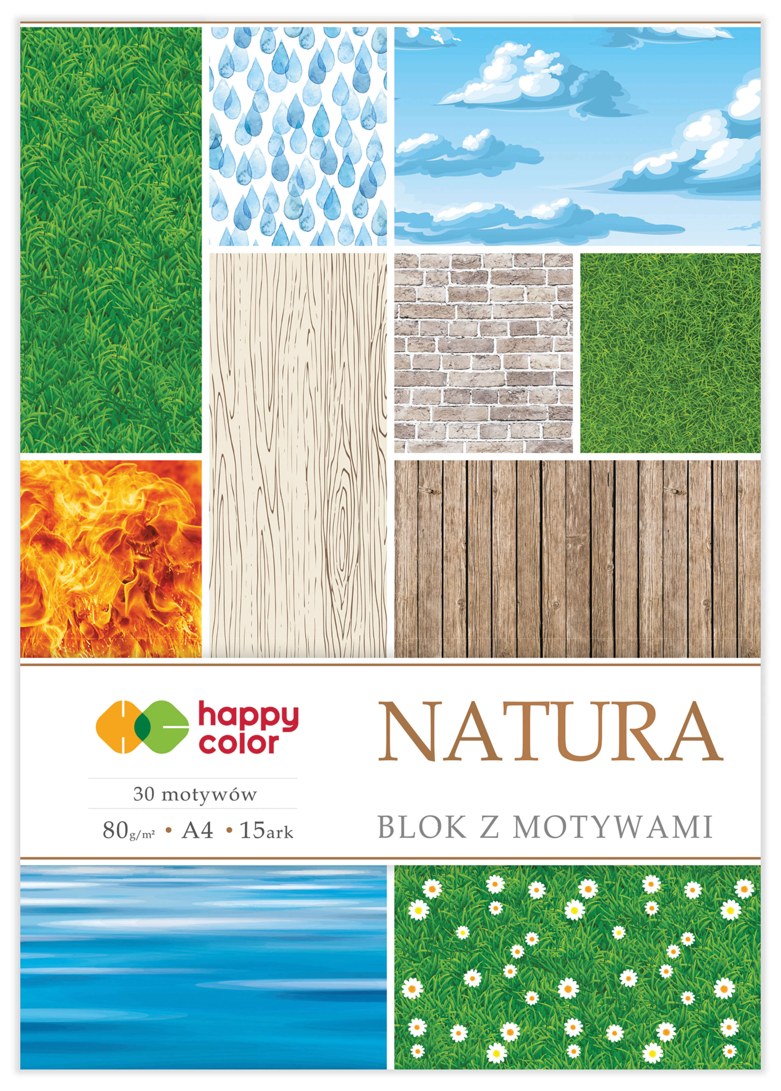 Blok z motywami natura, 80g/m2, A4, 15 ark, 30 m | biuroweokazje.pl | Przekonaj się sam
