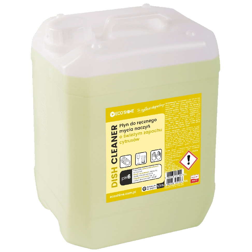 Eco Shine dish cleaner 5 l płyn do mycia naczyń o świeżym zapachu cytrusów | biuroweokazje.pl | Kup teraz!