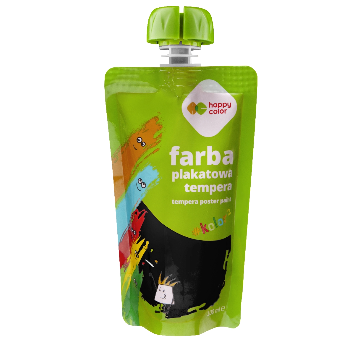 Farba plakatowa tempera w saszetce 100 ml czarny | biuroweokazje.pl | Skorzystaj z rabatu!