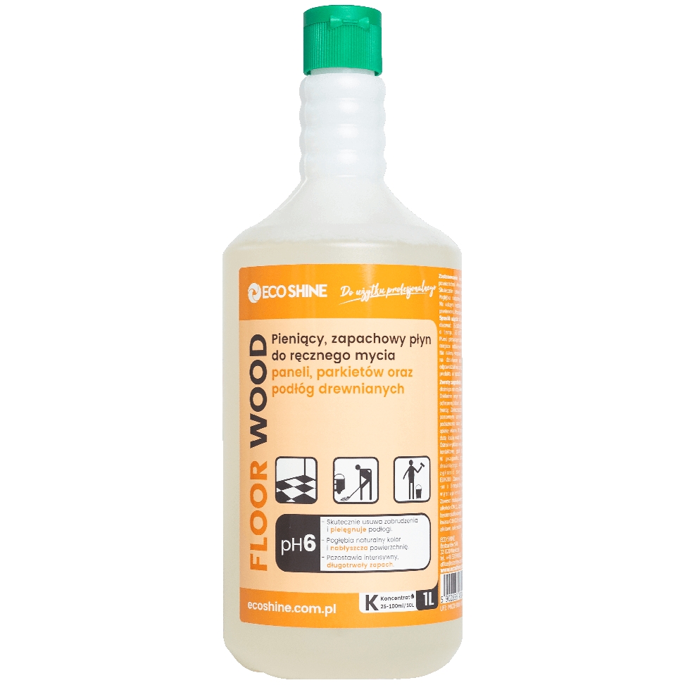Eco Shine floor wood 1 l płyn do mycia paneli, parkietu oraz podłóg drewnianych | biuroweokazje.pl | Zamów szybko!