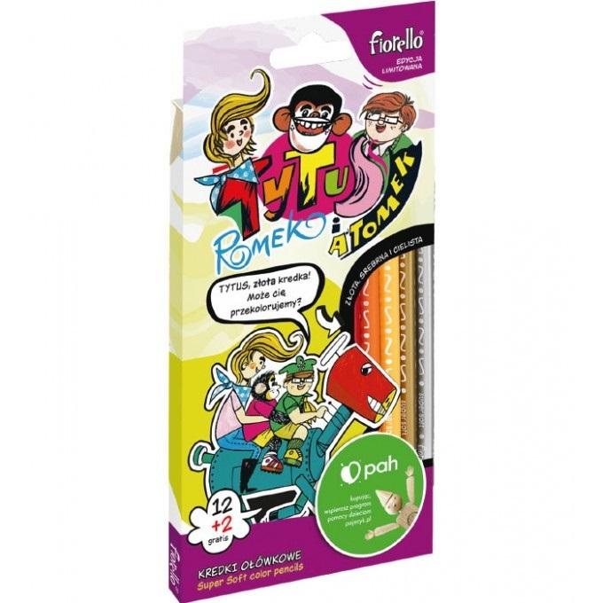 Kredki ołówkowe super soft Fiorello 14 kolorów Tytus Romek i A'Tomek | biuroweokazje.pl | Wybierz najlepsze!