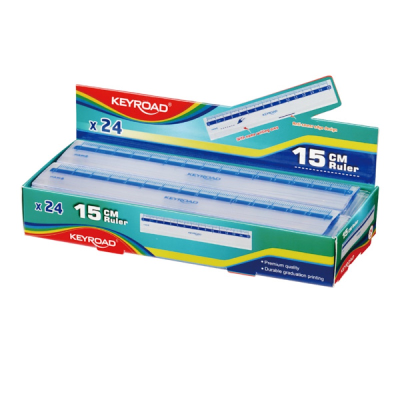 Linijka Plastikowa Keyroad, 15 cm, transparentna | biuroweokazje.pl | Sprawdź naszą propozycję