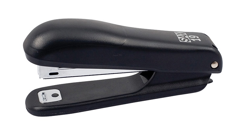 Zszywacz Sax19, zszywa do 10 kartek, zintegrowany rozszywacz, czarny | biuroweokazje.pl | Zamów teraz!