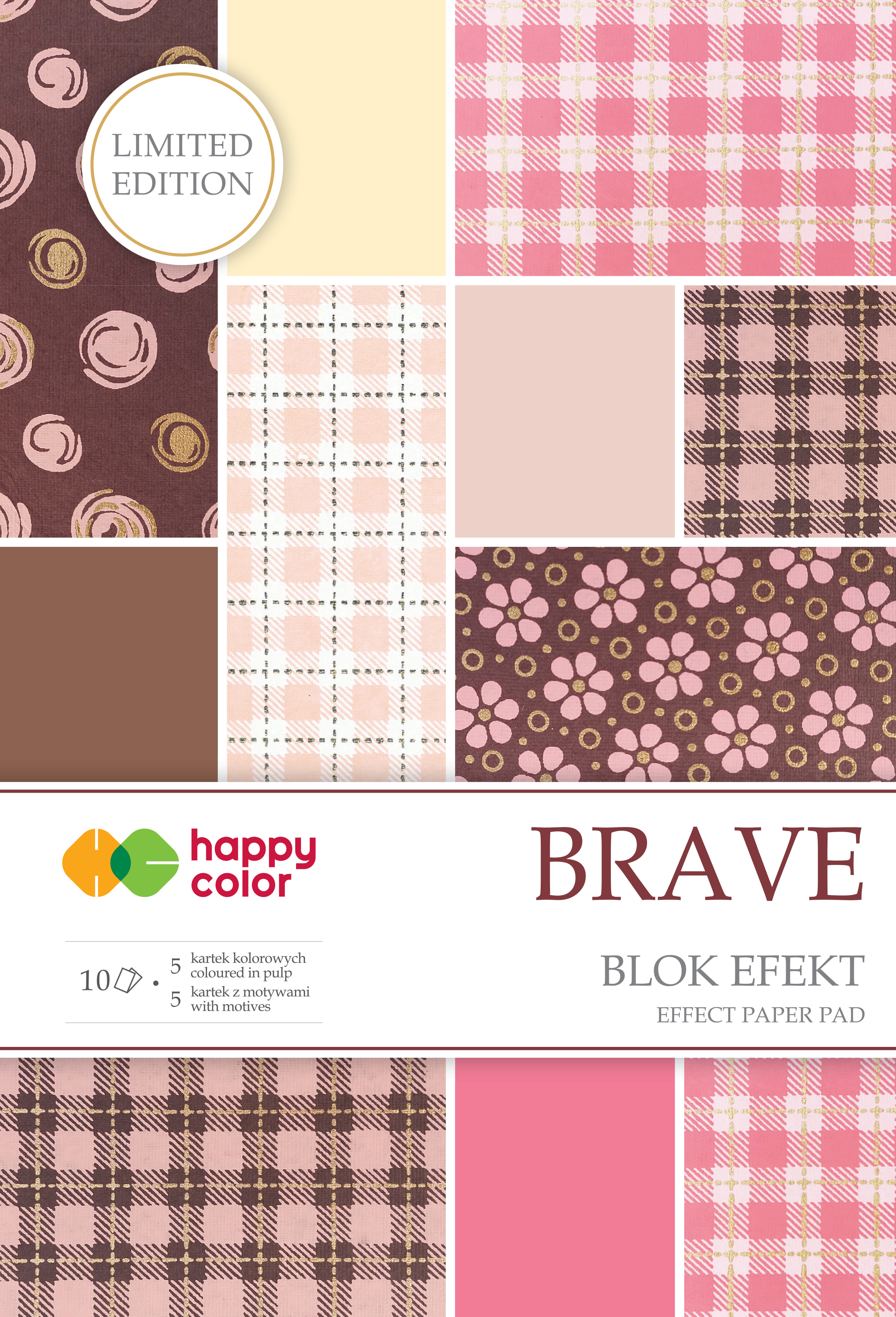 Blok effect brave, 20x29cm, 10 ark, Happy Color | biuroweokazje.pl | Sięgnij po najlepsze
