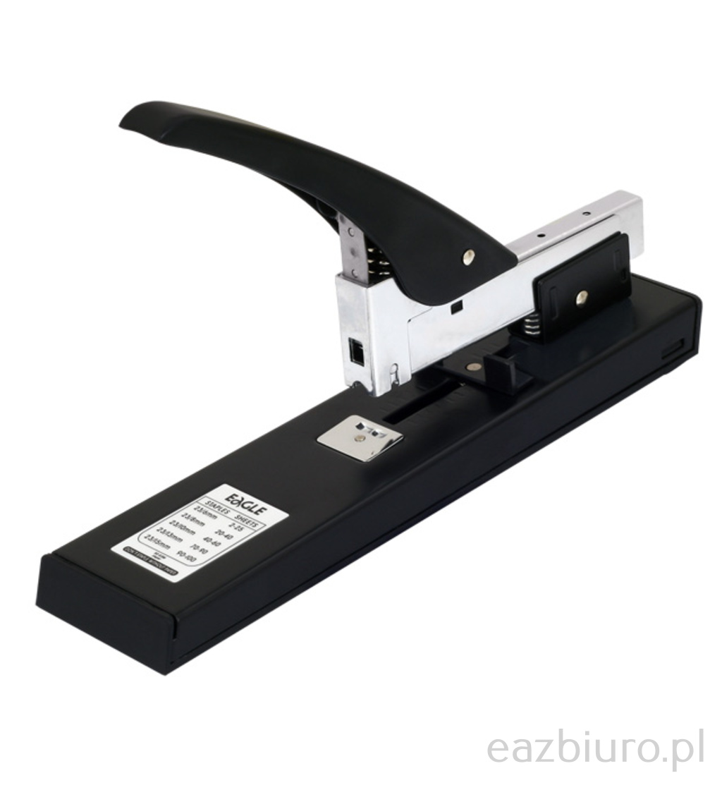 Zszywacz Eagle 938 czarny - 100 kartek | biuroweokazje.pl | Zamów błyskawicznie!