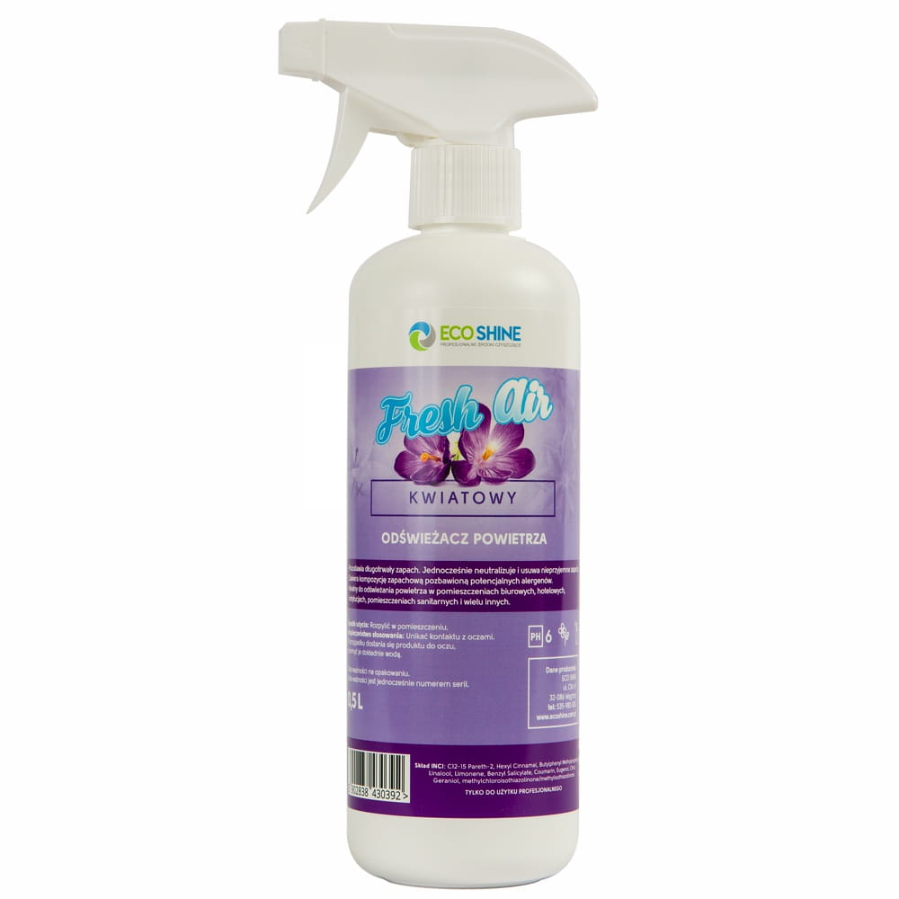 Eco Shine fresh air odświeżacz powietrza 0,5 l - kwiatowy | biuroweokazje.pl | Zamów wygodnie!