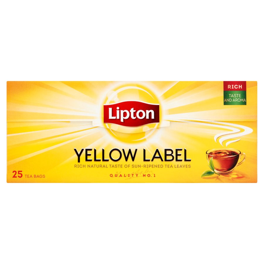 Herbata czarna Lipton yellow label 25 torebek | biuroweokazje.pl | Zamów szybko!