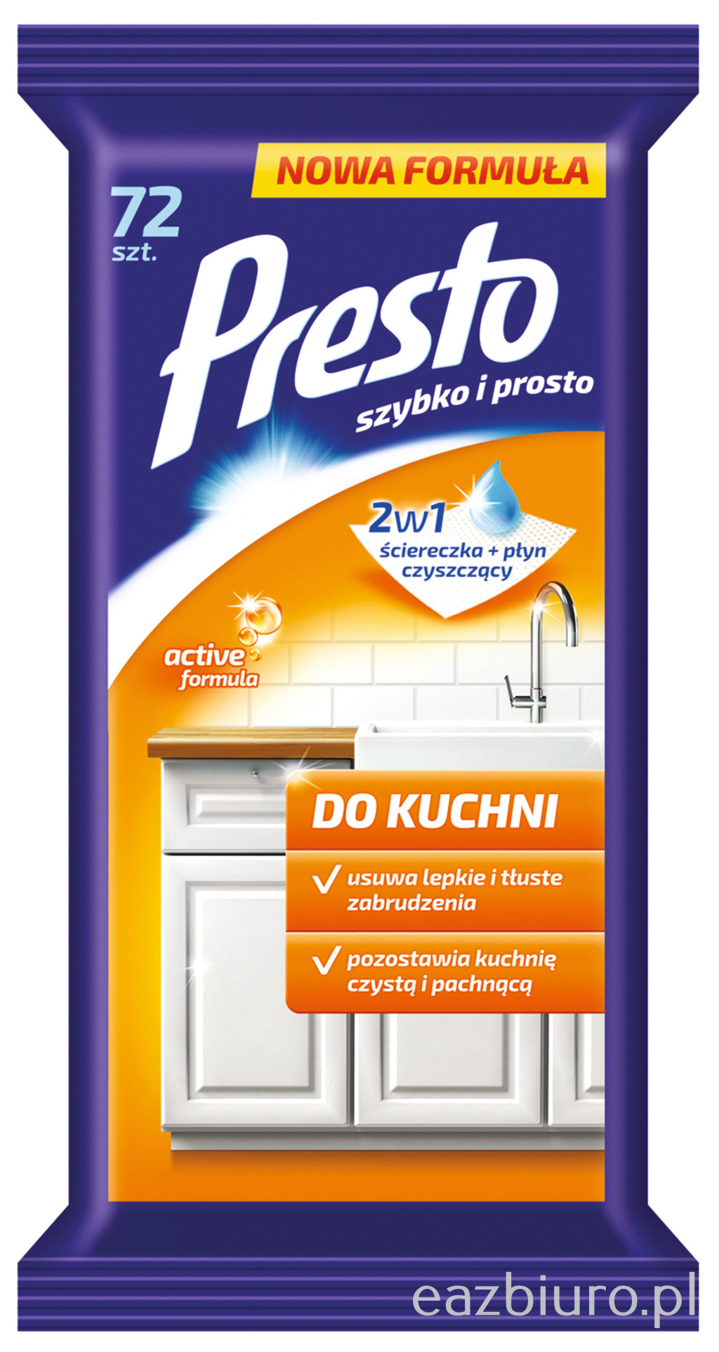 chusteczki Presto do kuchni /72szt/ nawilżone | biuroweokazje.pl | Skorzystaj z topowej oferty