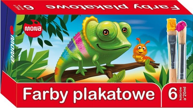 Farbki plakatowe Mona 6 kolorów 20 ml | biuroweokazje.pl | Zamów błyskawicznie!