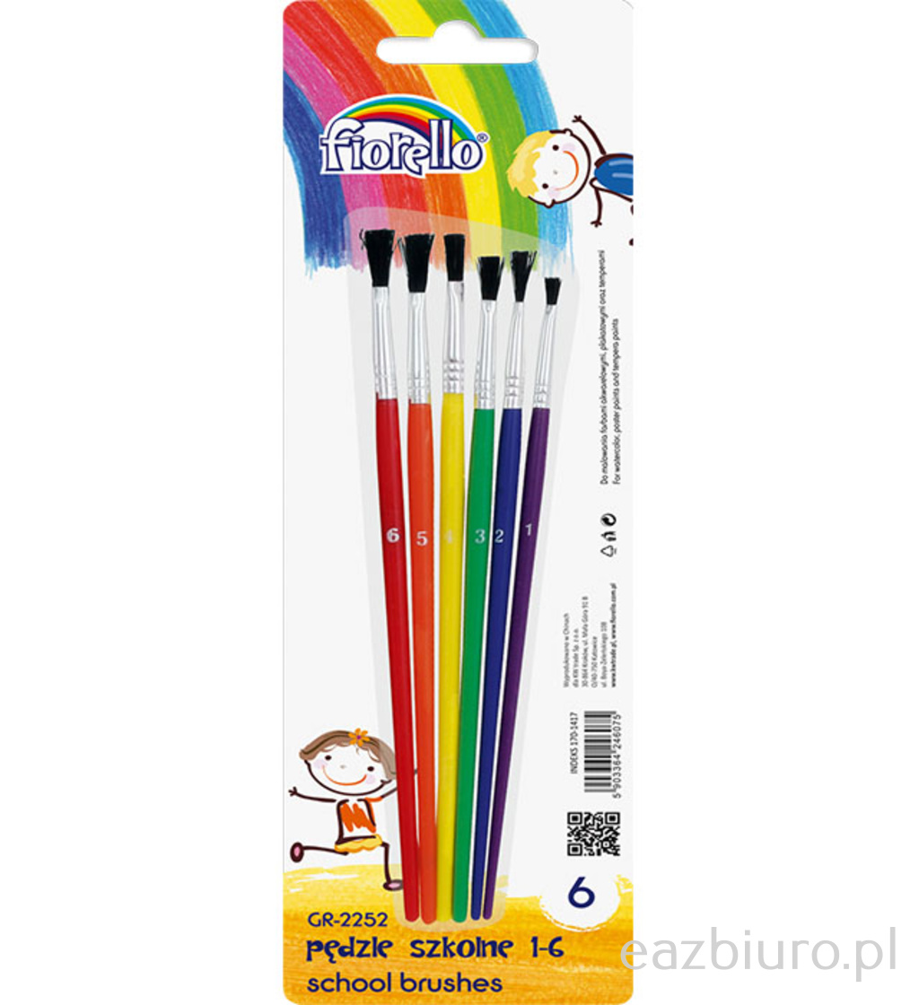 Pędzle Grand zestaw 6 sztuk 22526 | biuroweokazje.pl | Zamów szybko!