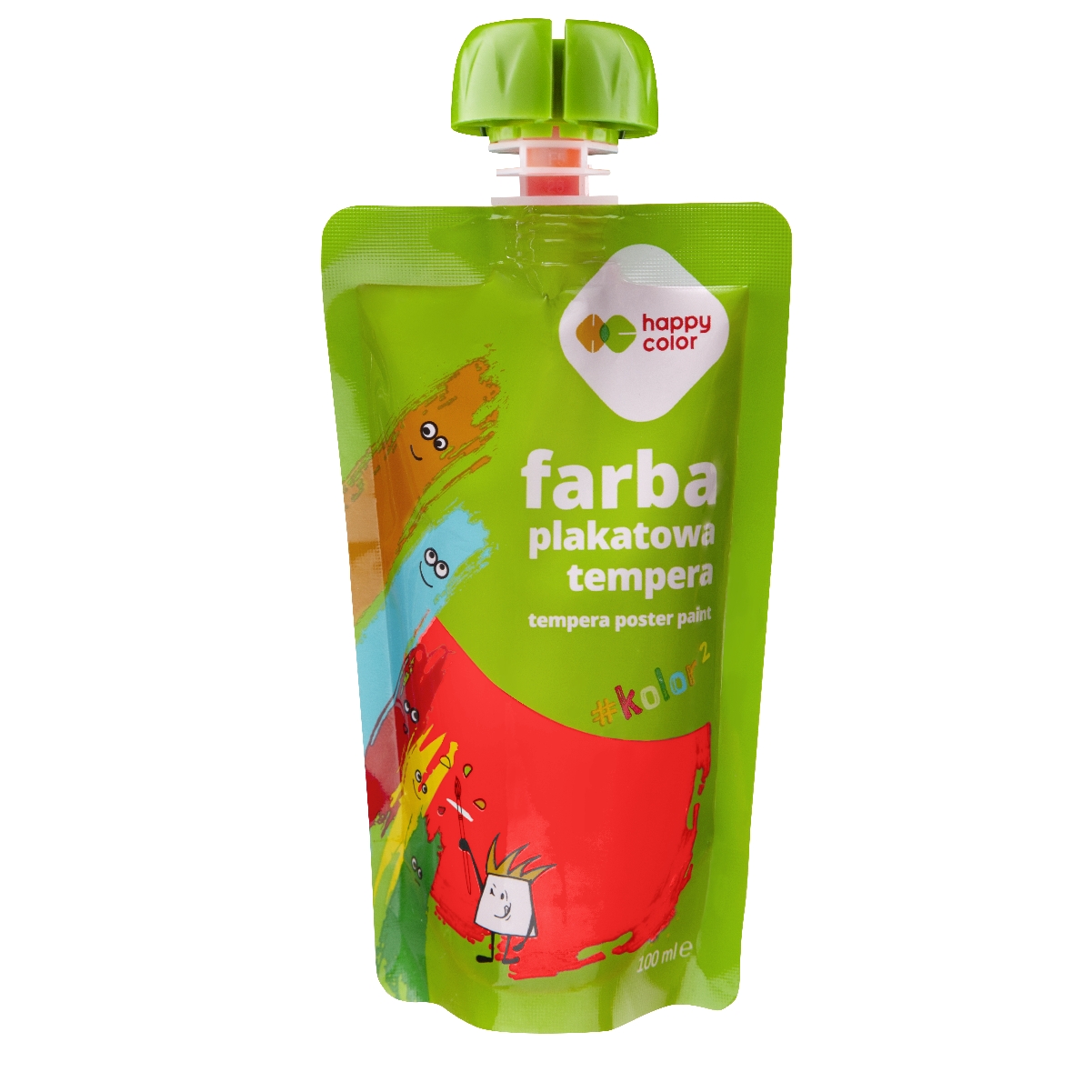 Farba plakatowa tempera w saszetce 100 ml czerwona | biuroweokazje.pl | Zamów z gwarancją!