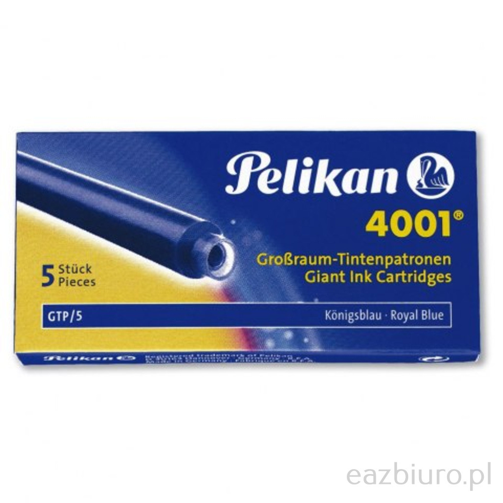 Naboje Pelikan długie niebieskie zestaw 5 sztuk 310607 | biuroweokazje.pl | Kup sprytnie!