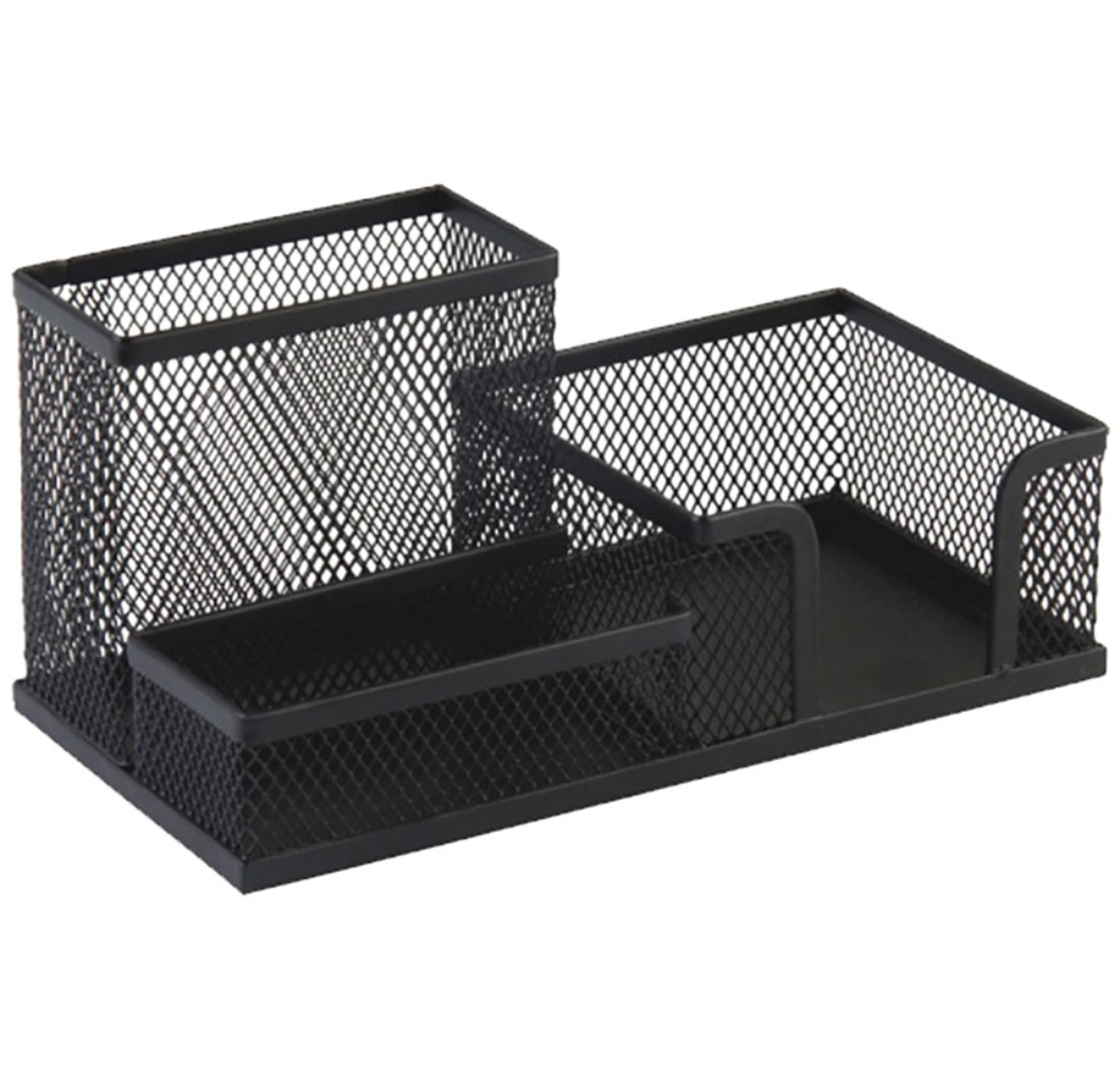 Przybornik na biurko siatka czarny 205x103 x 98 mm | biuroweokazje.pl | Odbierz szybko!