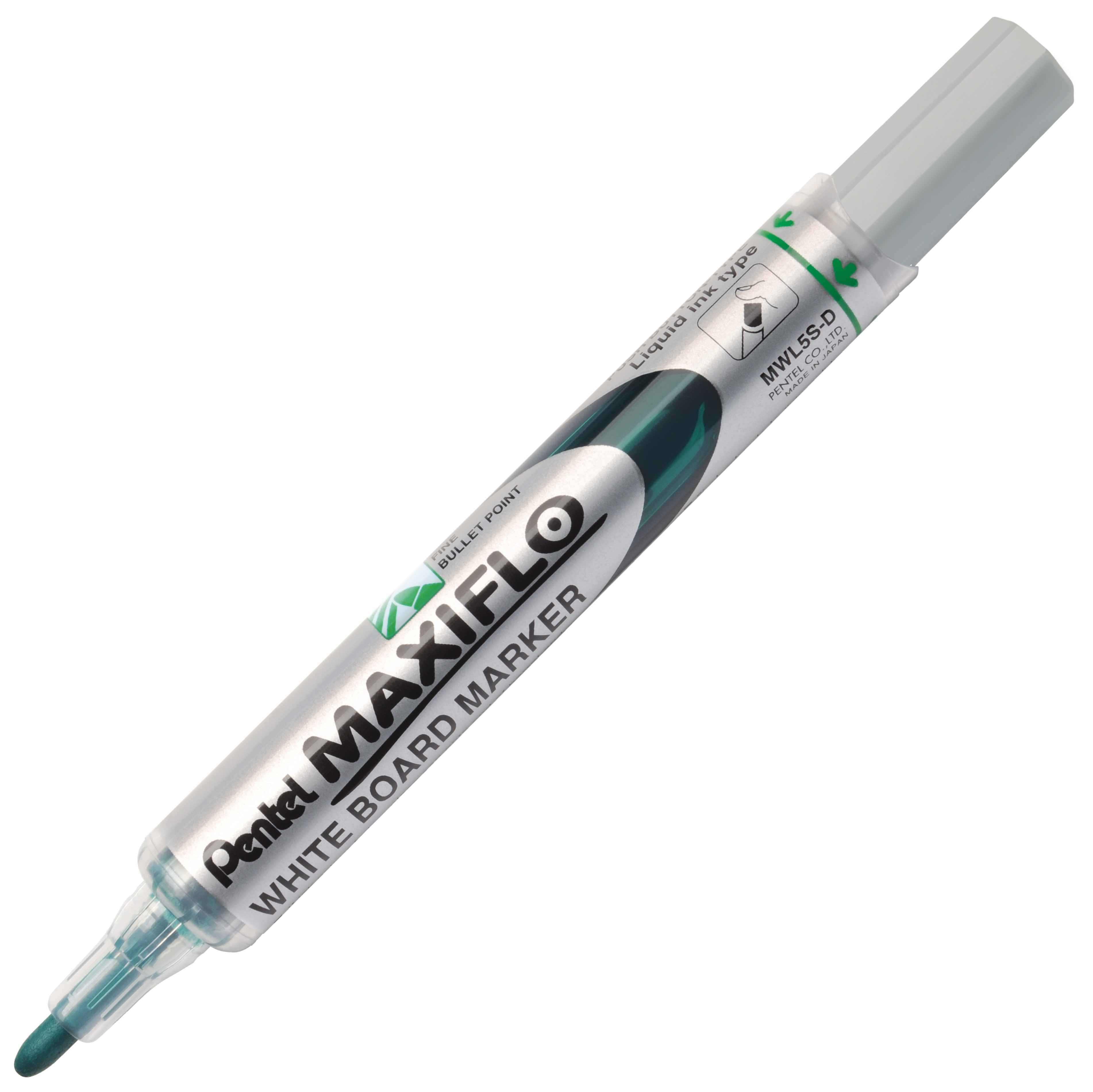 Marker do tablic suchościeralnych Pentel maxiflo mwl5s zielony | biuroweokazje.pl | Zamów bezpiecznie!
