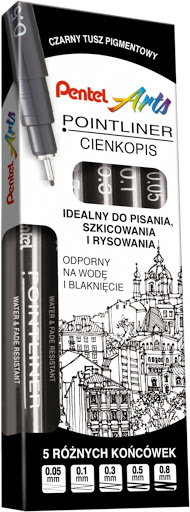 Cienkopis Pointliner Pentel S20p mix 5 sztuk | biuroweokazje.pl | Nie przegap promocji