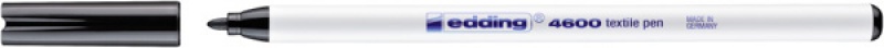 Pisak tekstylny e-4600 Edding 1 mm czarny | biuroweokazje.pl | Weź okazję!